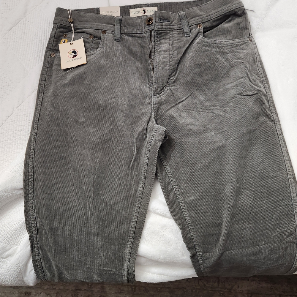 Duck Head Men's Corduroy Pants in Charcoal
